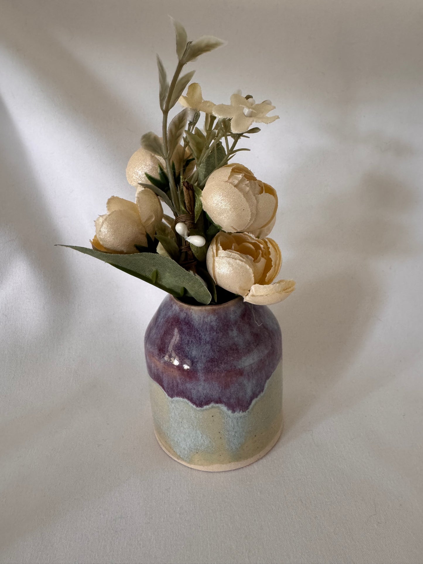 Bud vase (purple & turquoise)