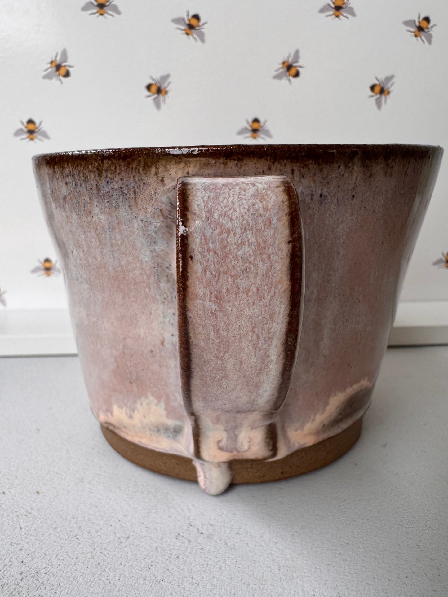 A mug (lavender mist on dark clay)