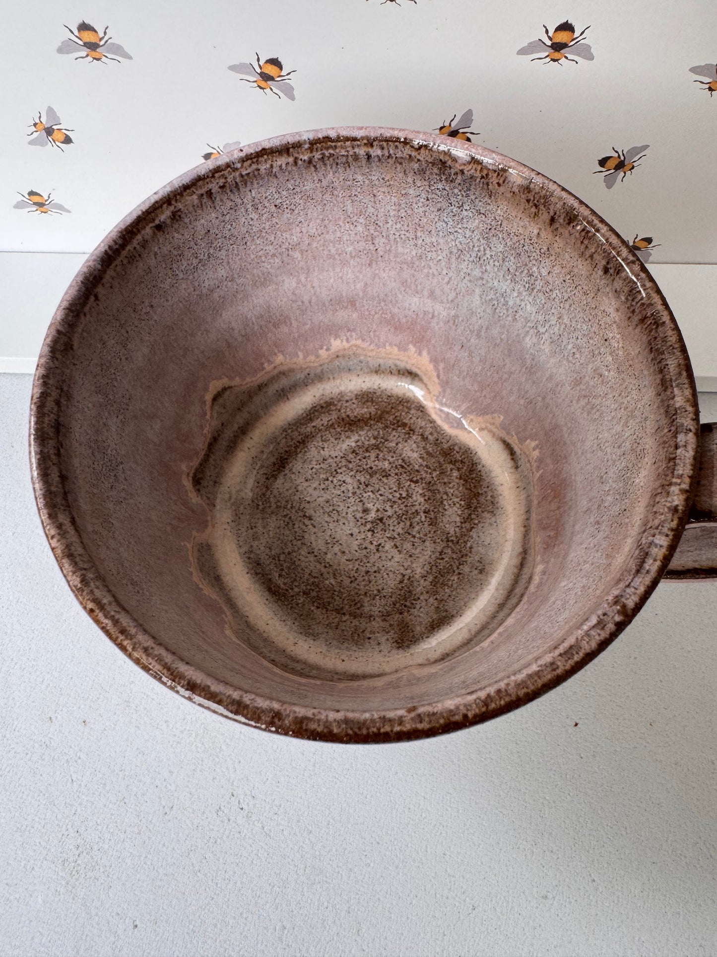 A mug (lavender mist on dark clay)