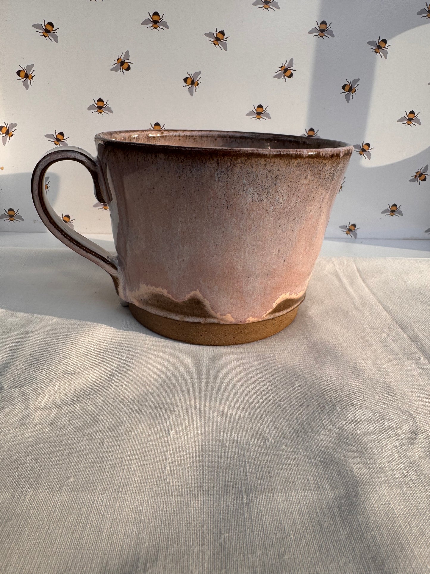 A mug (lavender mist on dark clay)