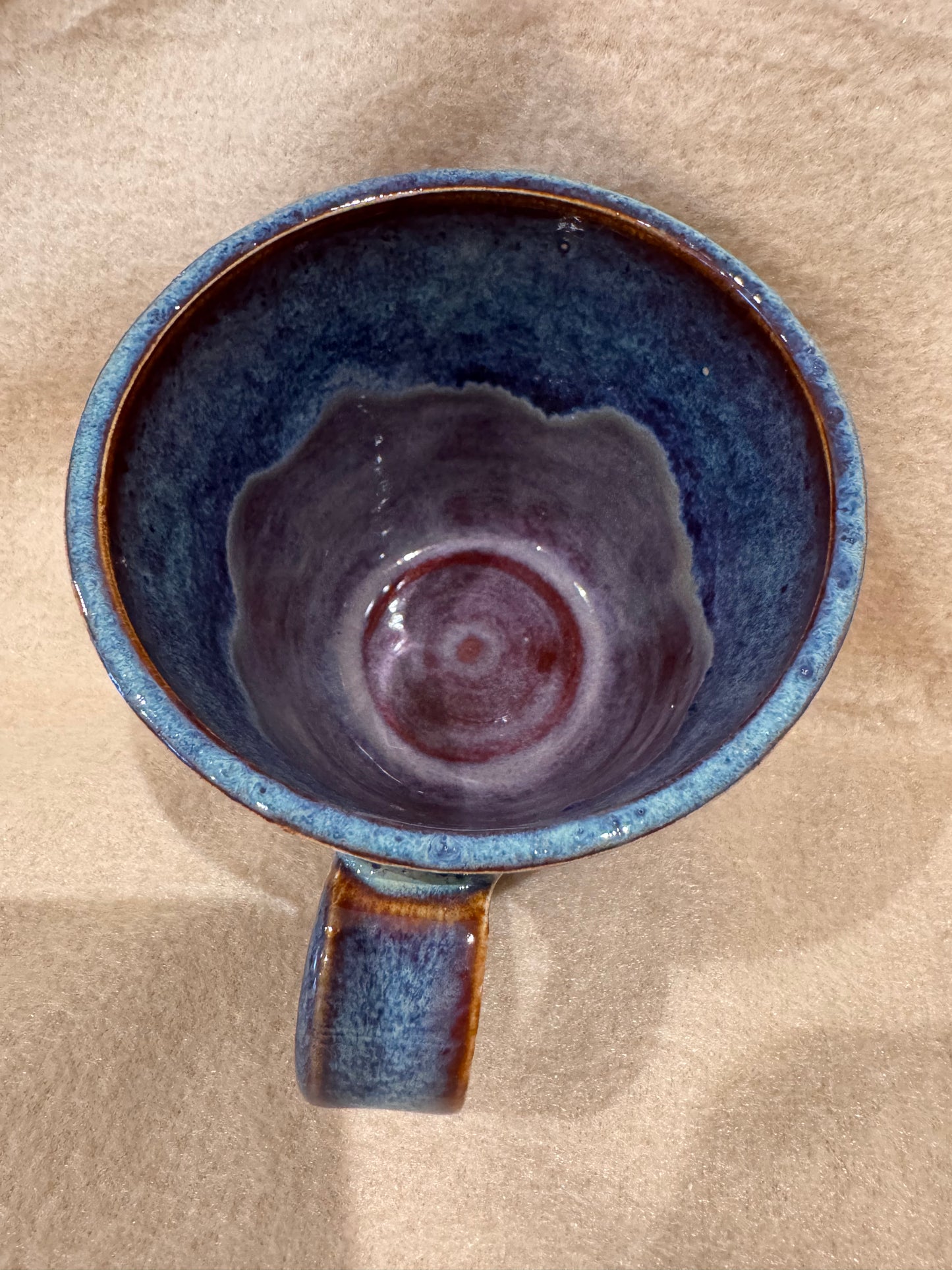 A mug (purple-blue inside & out)