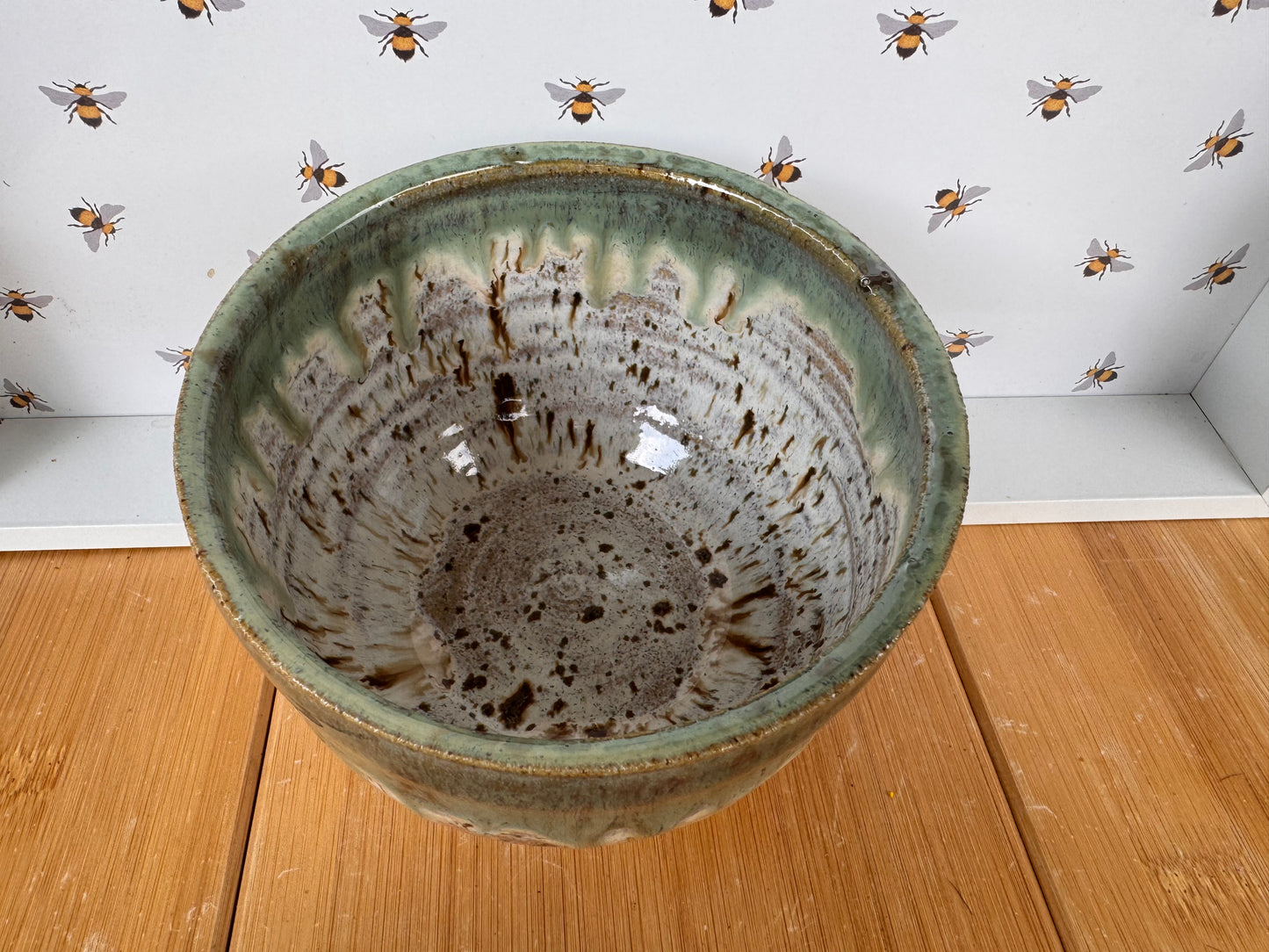 Bowl (greens/ creams)