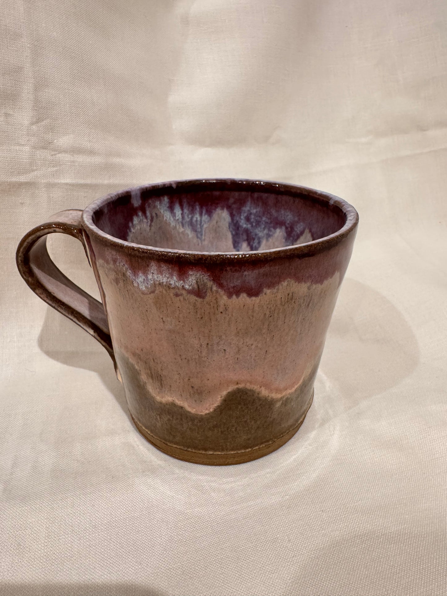 A mug (lavender mist on dark clay)