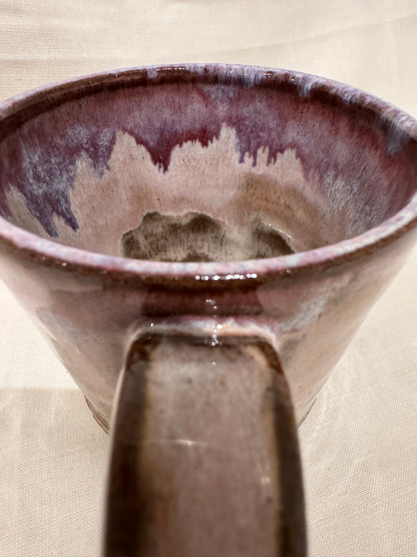 A mug (lavender mist on dark clay)