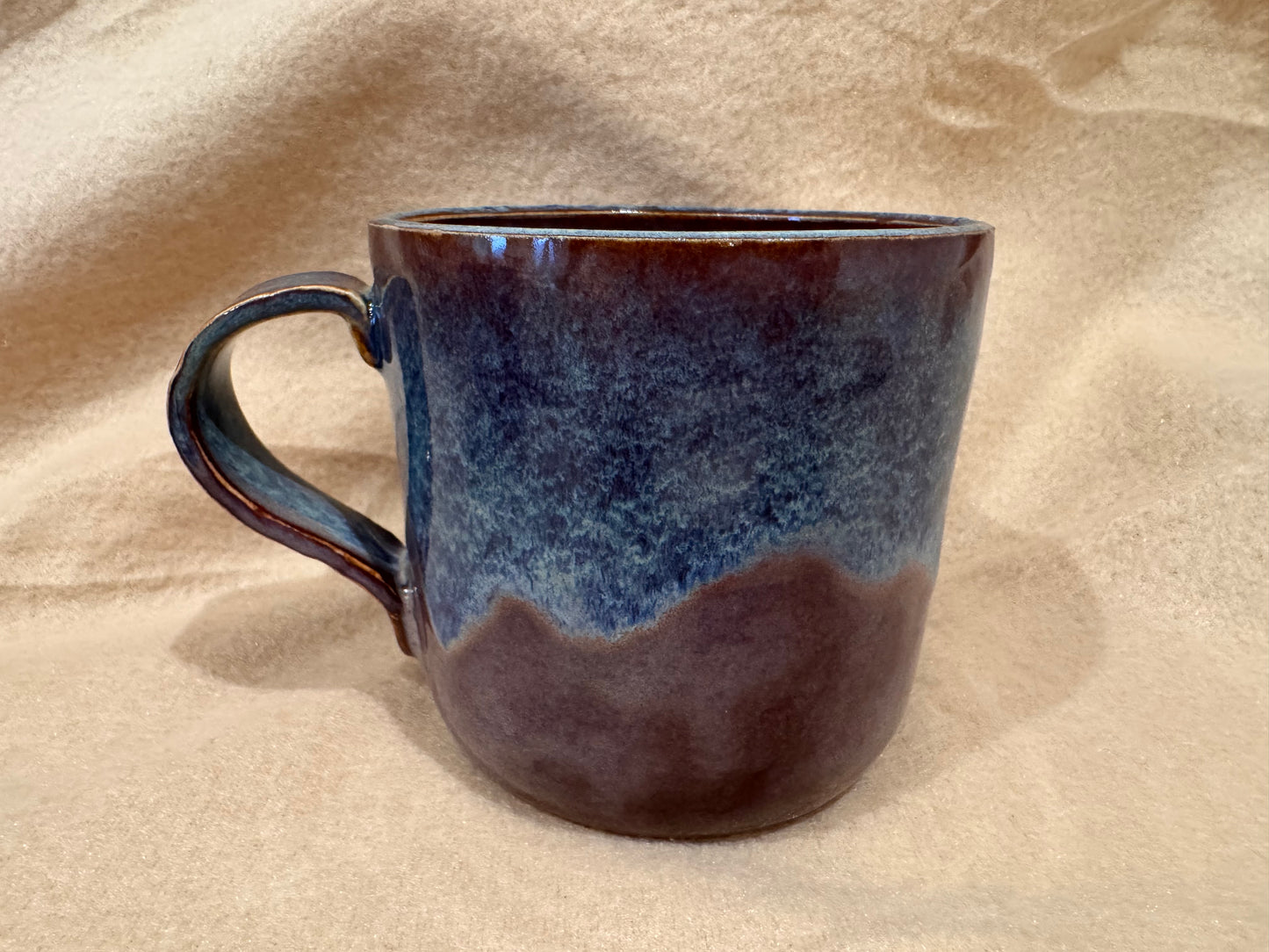 A mug (purple-blue inside & out)