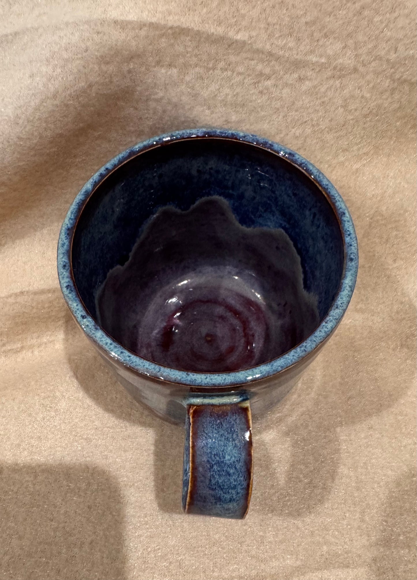 A mug (purple-blue inside & out)